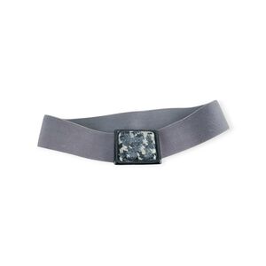 Vintage 80's Gray Zebra Print Stretchy Belt S/M